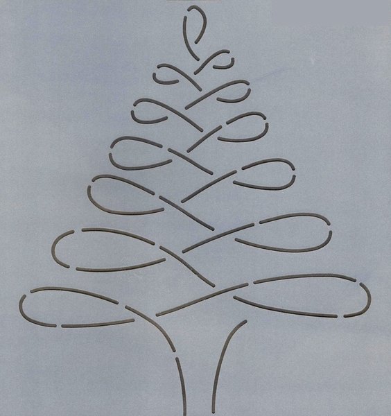 CL 895 Quiltschablone  Weihnachtsbaum 4 inch