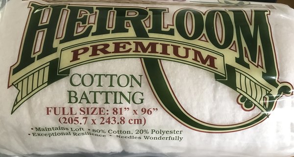 Volumenvlies Hobbs Heirloom Premium Baumwolle/Polyester 80/20 FullSize