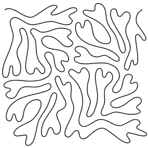 CL qUAM-302 Quiltschablone Hintergrund 10" Algen