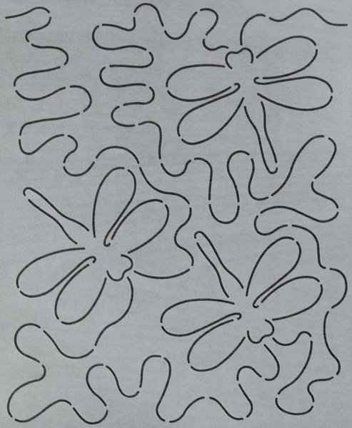 CL qEL-49 Quiltschablone Hintergrund Libellen 10"
