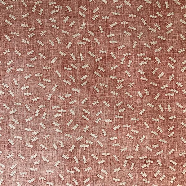 japanisches Wachstuch Libellen rot 73 x 53 cm